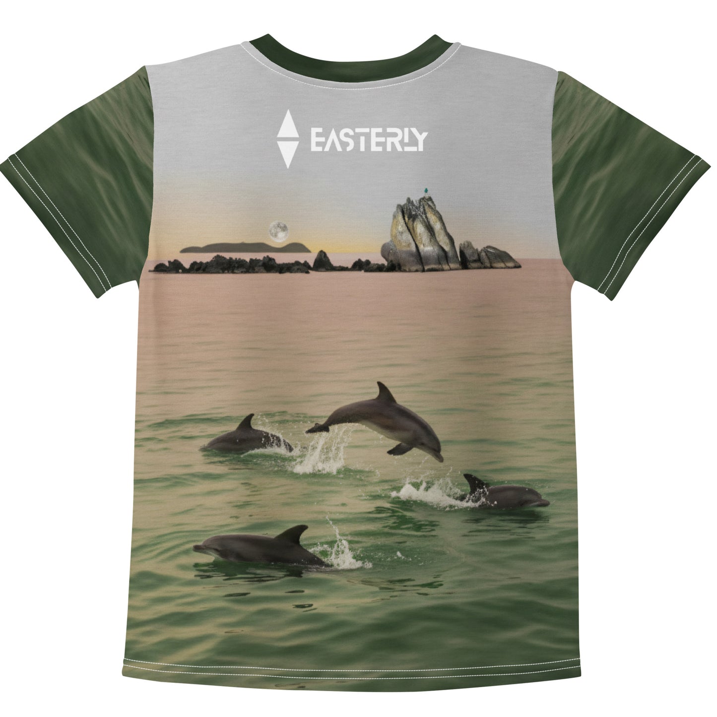 Te Marama — Kids' Tee, Back View, White. Stewart Island New Zealand | EASTERLY