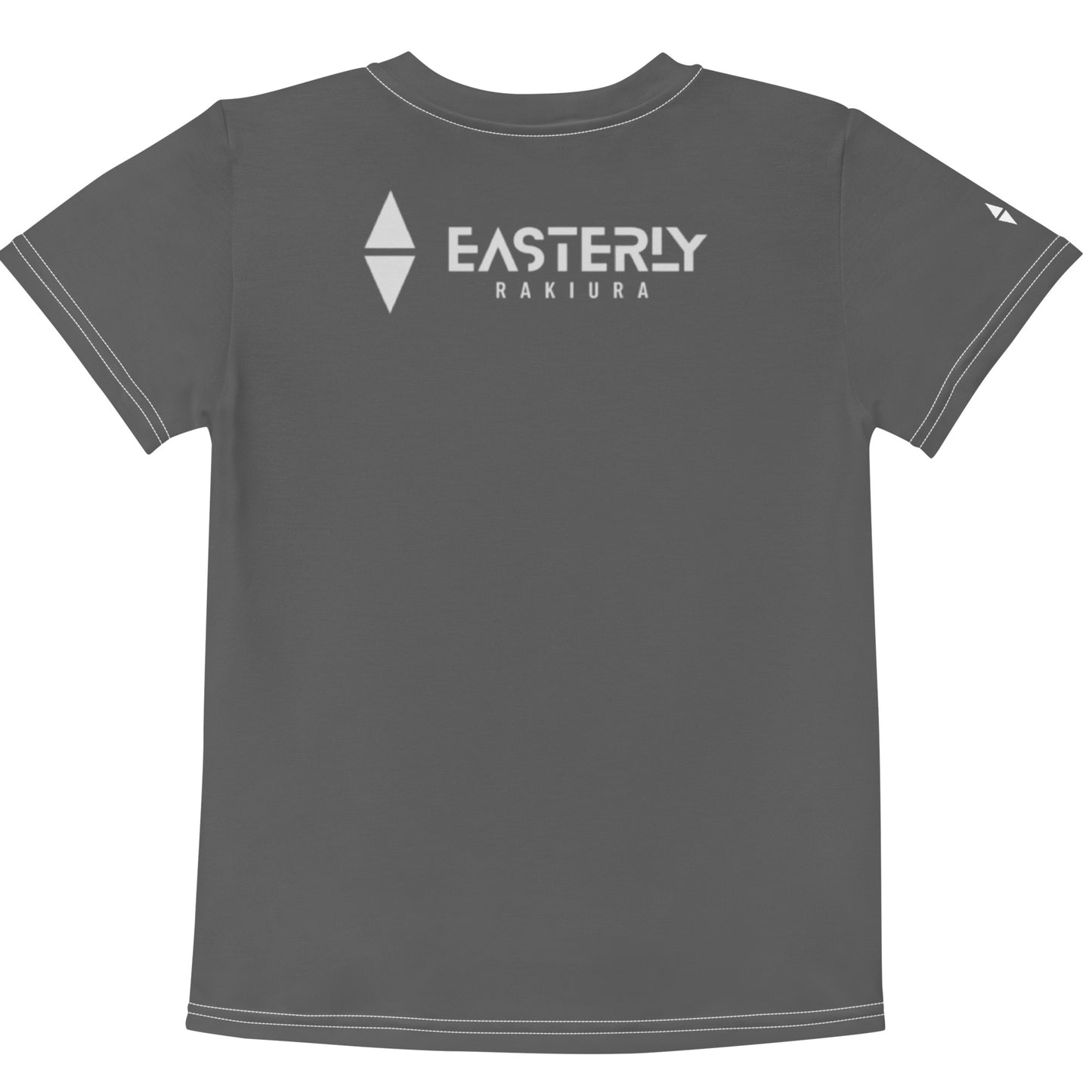 Rise — Kids' Cotton Crew Neck T-Shirt, Back View, White. Stewart Island New Zealand