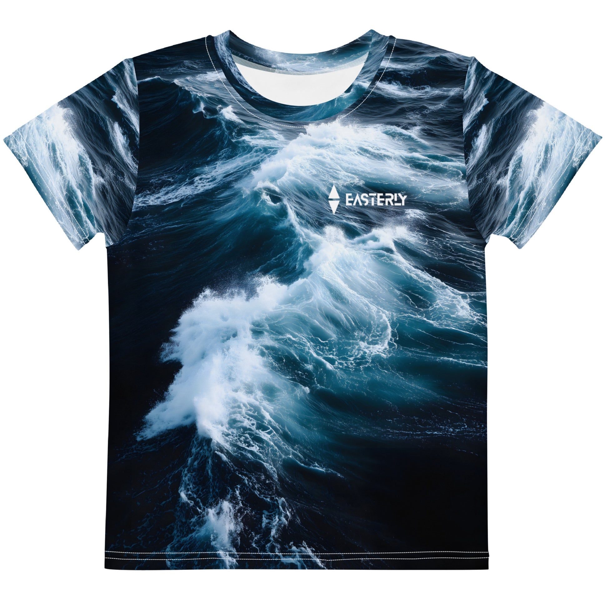 The Roaring Forties — Kids' Tee, Front View, White. Stewart Island New Zealand | EASTERLY
