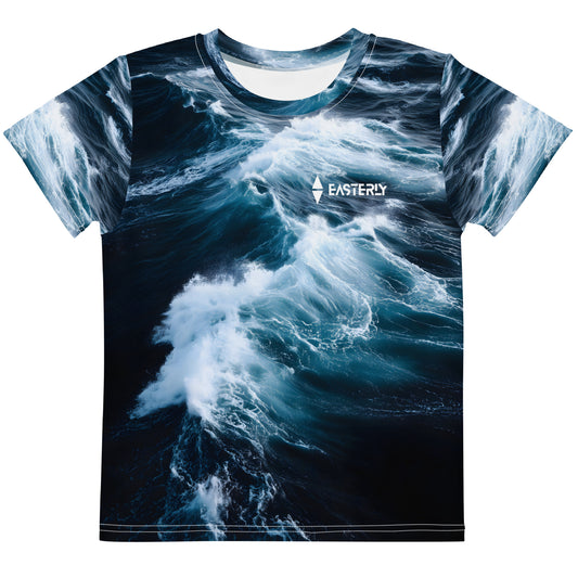 The Roaring Forties — Kids' Tee, Front View, White. Stewart Island New Zealand | EASTERLY
