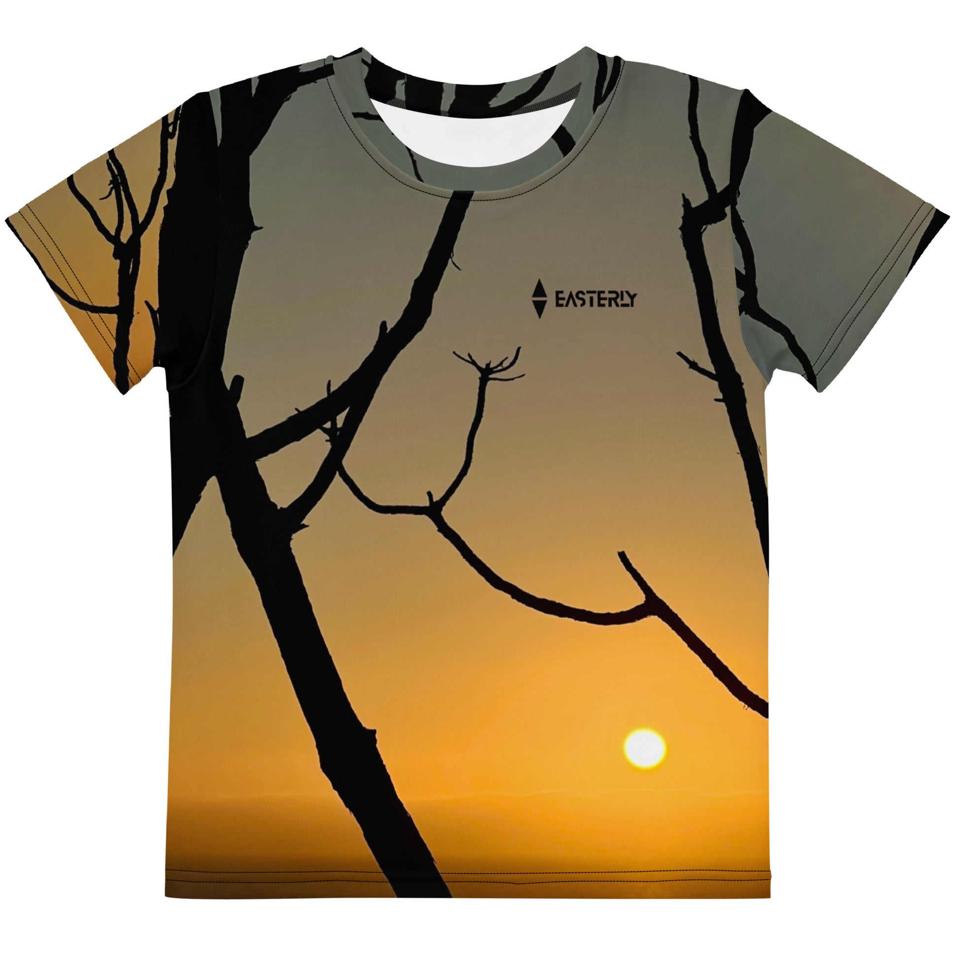 "Broken Vessel — Kids' Cotton Crew Neck T-Shirt, Front View, White. Stewart Island New Zealand | EASTERLY