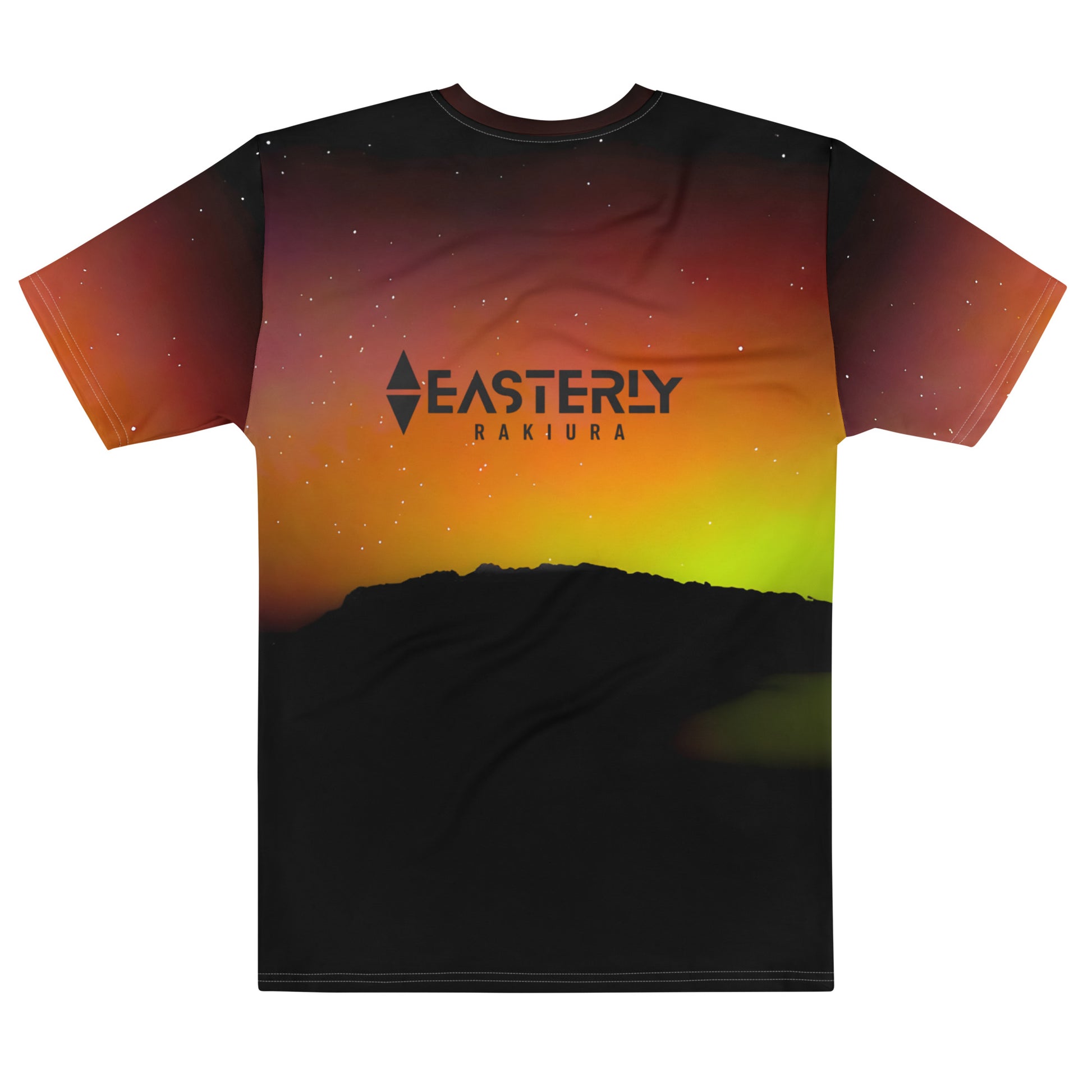 Glowing Skies — Men's Tee, Back View, White. Stewart Island New Zealand | EASTERLY
