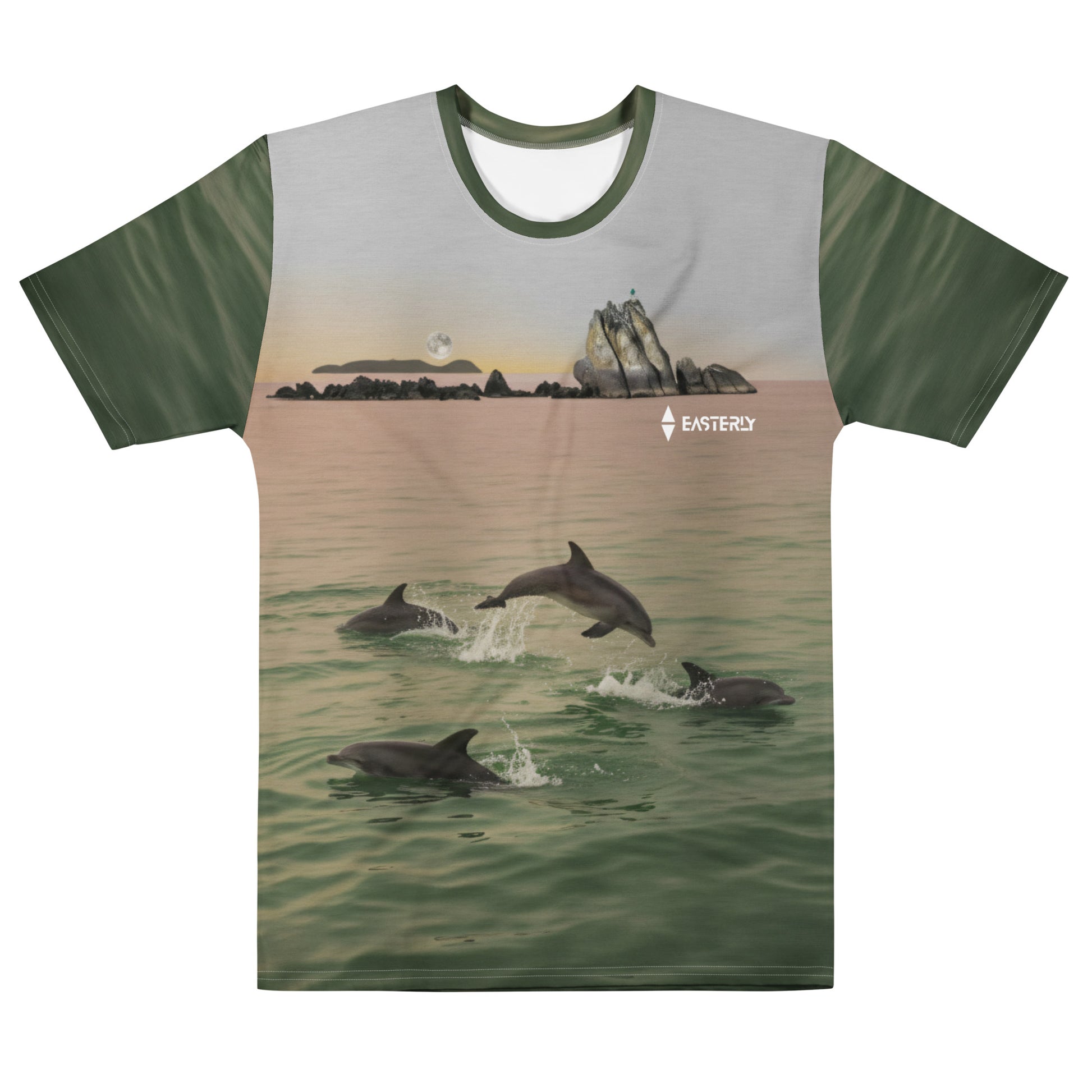 Te Marama — Men's Tee, Front View, White. Stewart Island New Zealand | EASTERLY

