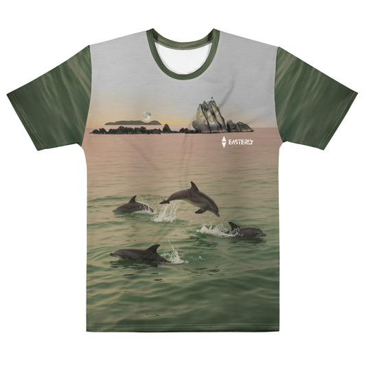 Te Marama — Men's Tee, Front View, White. Stewart Island New Zealand | EASTERLY
