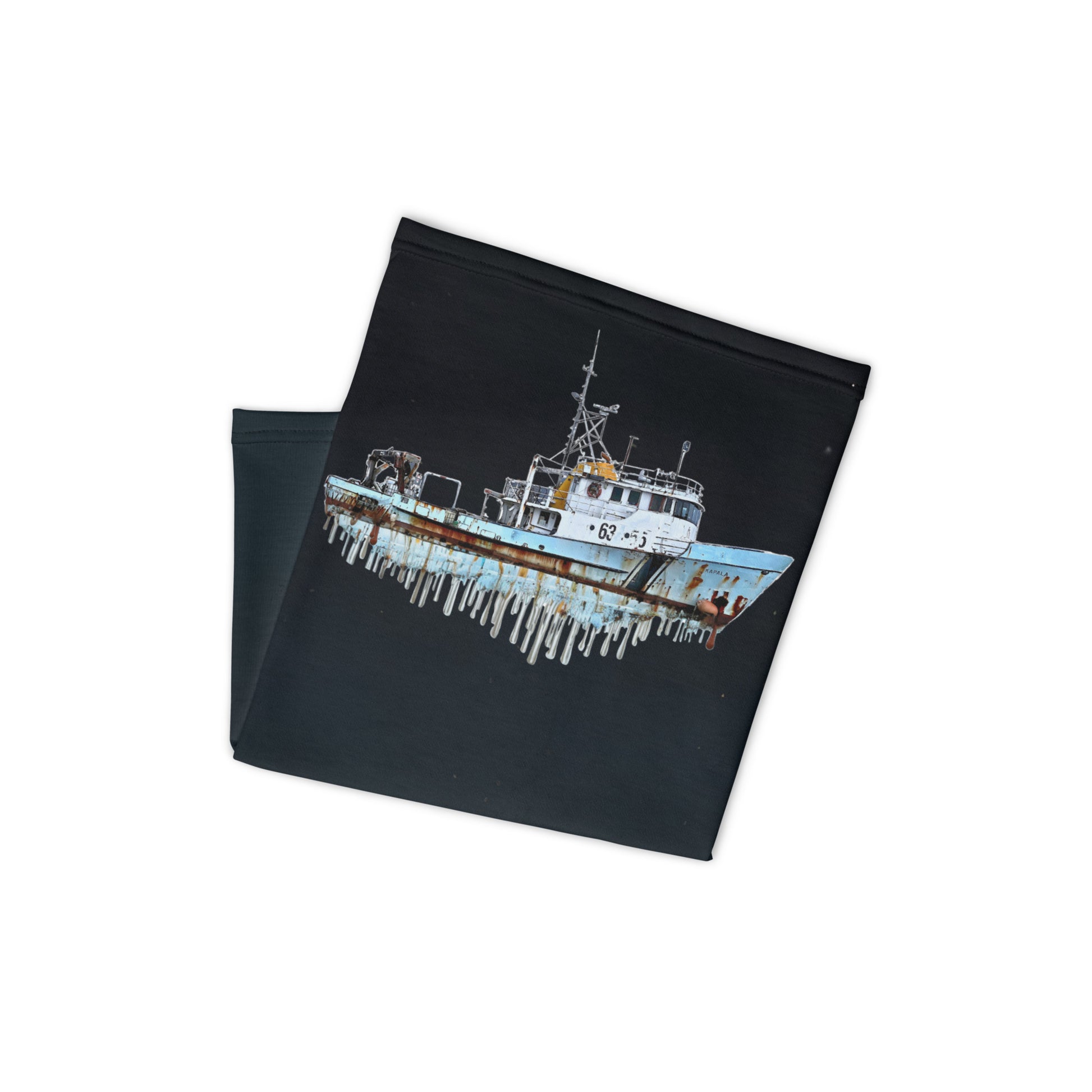 Dark Water — Neck Gaiter, Folded, Dark Grey. Stewart Island New Zealand | EASTERLY
