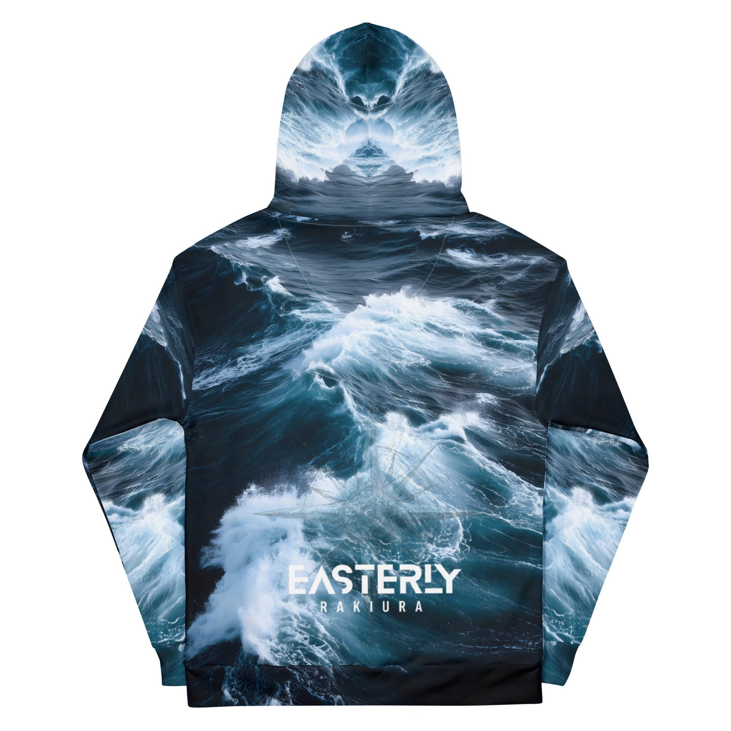 The Roaring Forties Hoodie — EASTERLY, Back View, White.