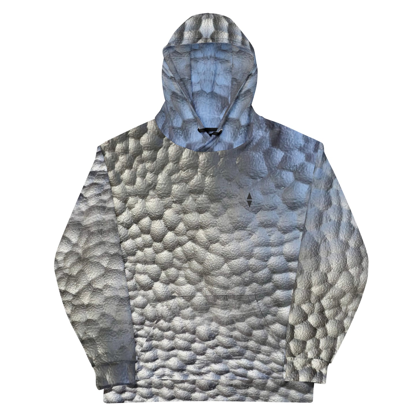 Durvillaea — Unisex Hoodie, Front Detail View, White. Stewart Island New Zealand | EASTERLY
