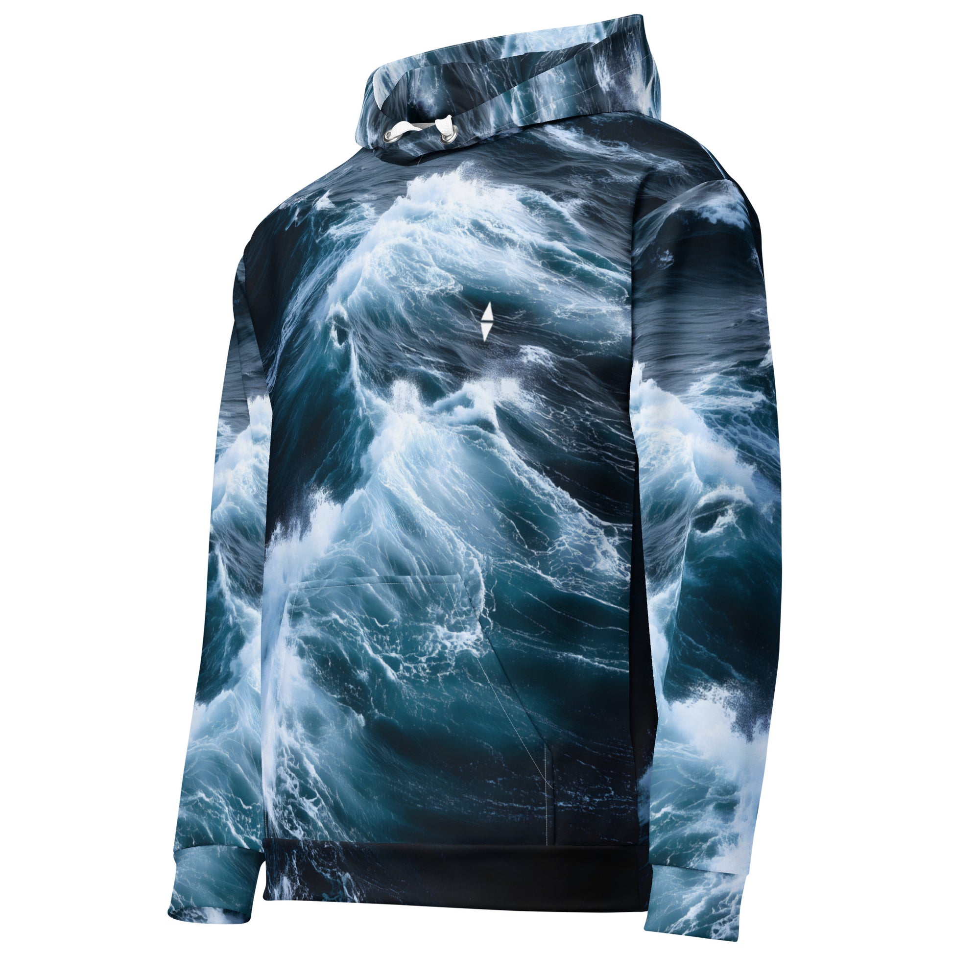 The Roaring Forties Hoodie — EASTERLY, Left Front View, White.