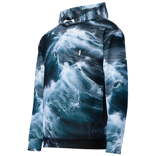 The Roaring Forties Hoodie — EASTERLY, Left Front View, White.
