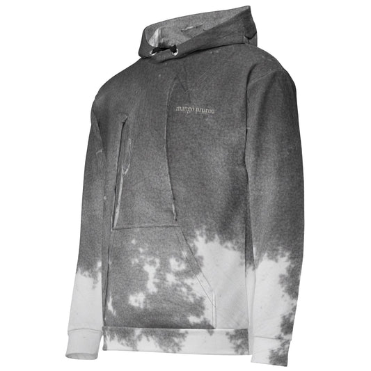 Māngō Ururoa — Unisex Hoodie, Left Front View, White. Stewart Island New Zealand | EASTERLY
