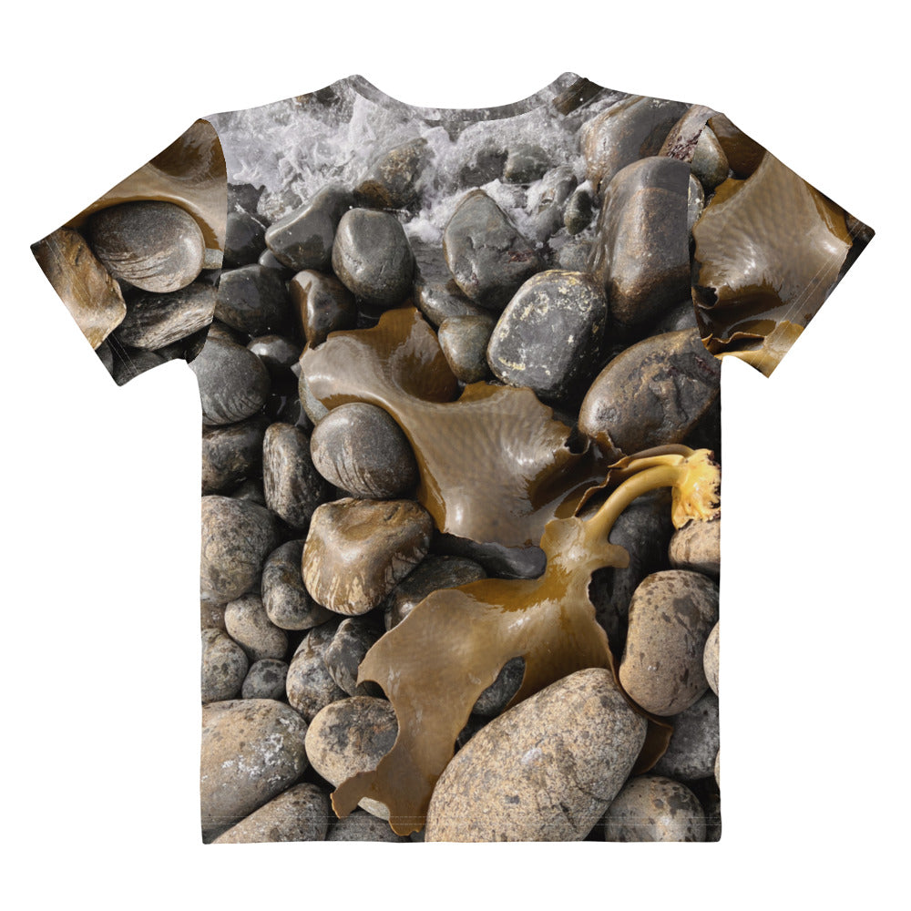 Bolder Beach — Women's Tee, Back View, White. Stewart Island New Zealand | EASTERLY
