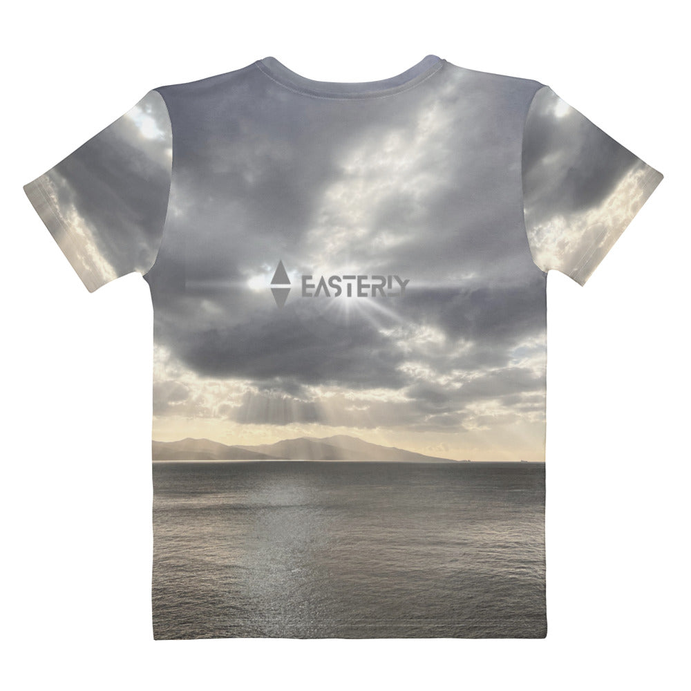 Hananui — Women's Tee, Back View, White. Stewart Island New Zealand | EASTERLY
