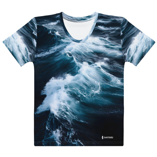 The Roaring Forties — Women's Tee, Front View, White. Stewart Island New Zealand | EASTERLY
