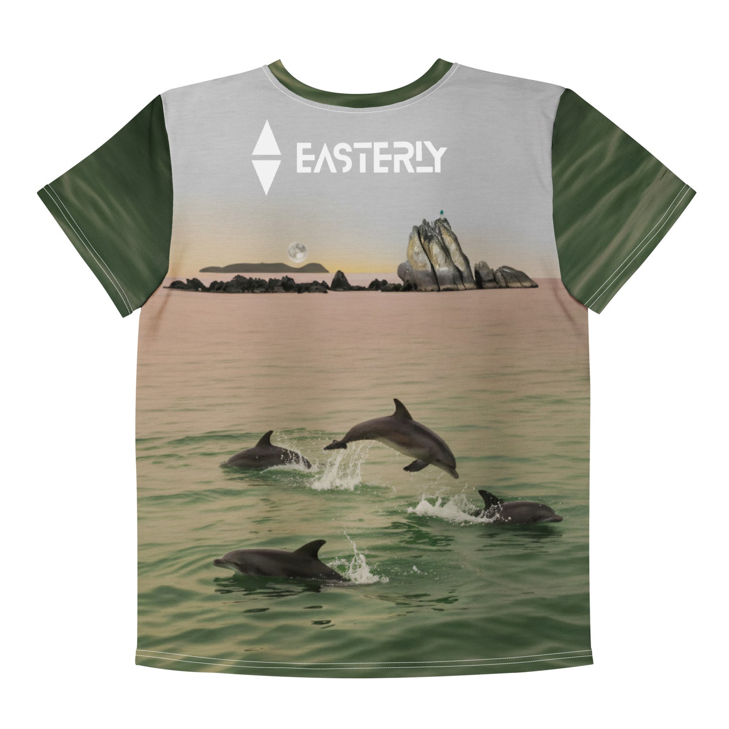 Te Marama — Youth Tee, Front View, White. Stewart Island New Zealand | EASTERLY
