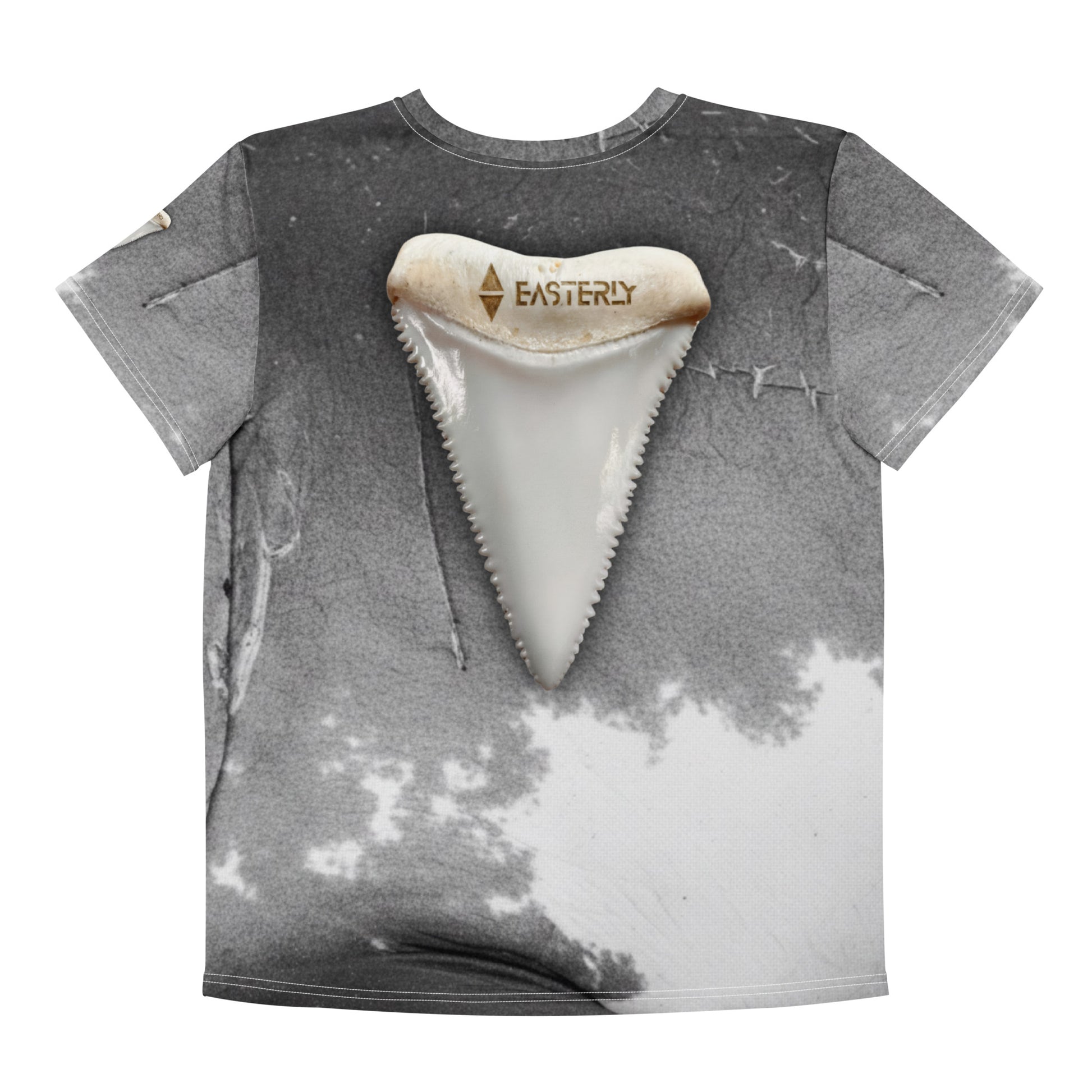 Mangō Ururoa — Youth Tee, Back View, White. Stewart Island New Zealand | EASTERLY

