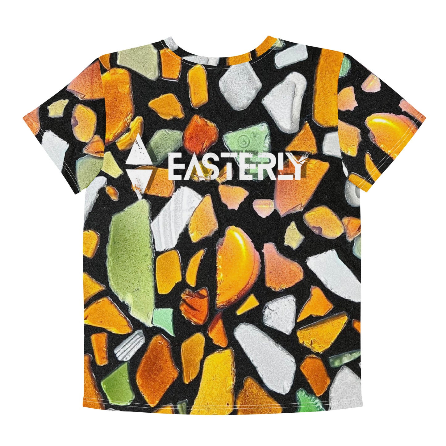 Sea Glass — Youth Tee, Back View, White. Stewart Island New Zealand | EASTERLY