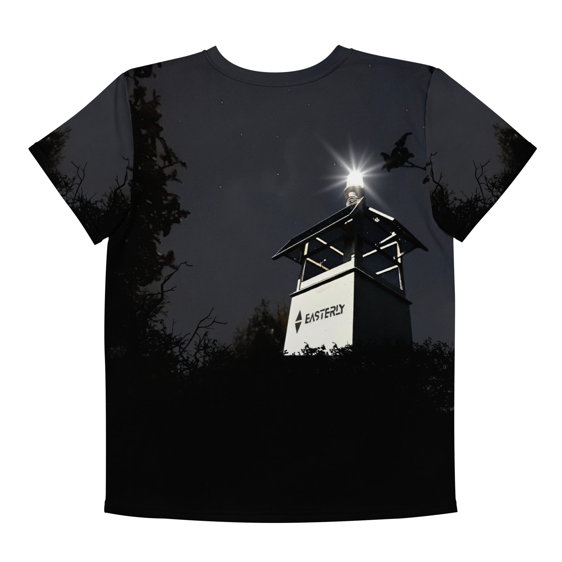Torchbearer — Youth Tee, Back View, White. Stewart Island New Zealand | EASTERLY