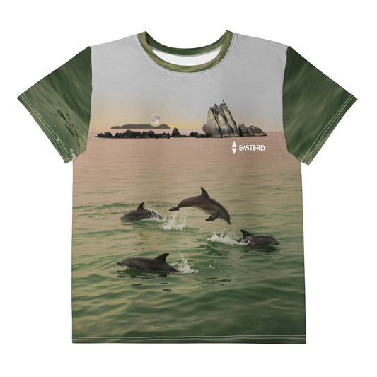 Te Marama — Youth Tee, Back View, White. Stewart Island New Zealand | EASTERLY
