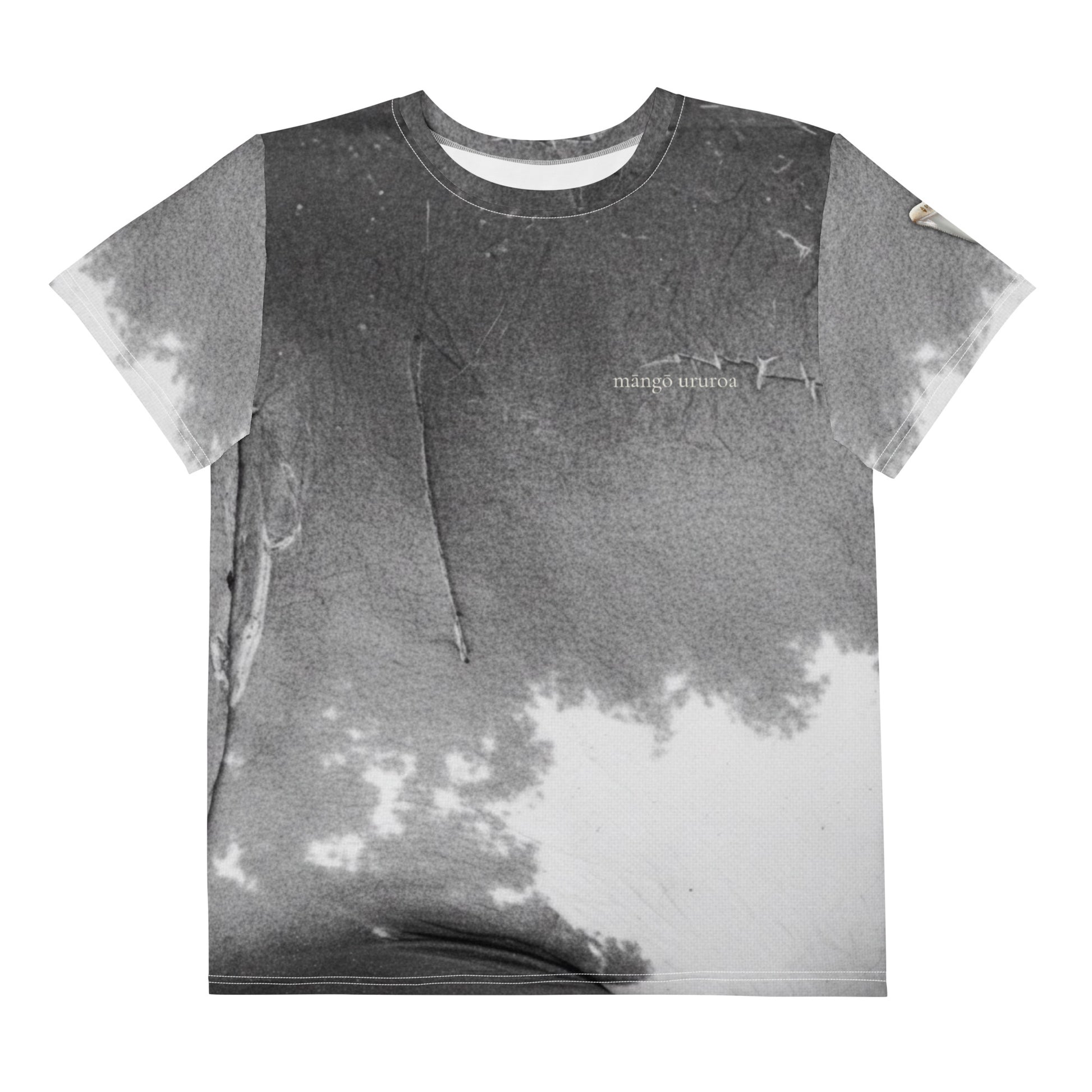 Mangō Ururoa — Youth Tee, Front View, White. Stewart Island New Zealand | EASTERLY