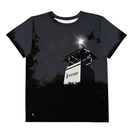 Torchbearer — Youth Tee, Front View, White. Stewart Island New Zealand | EASTERLY