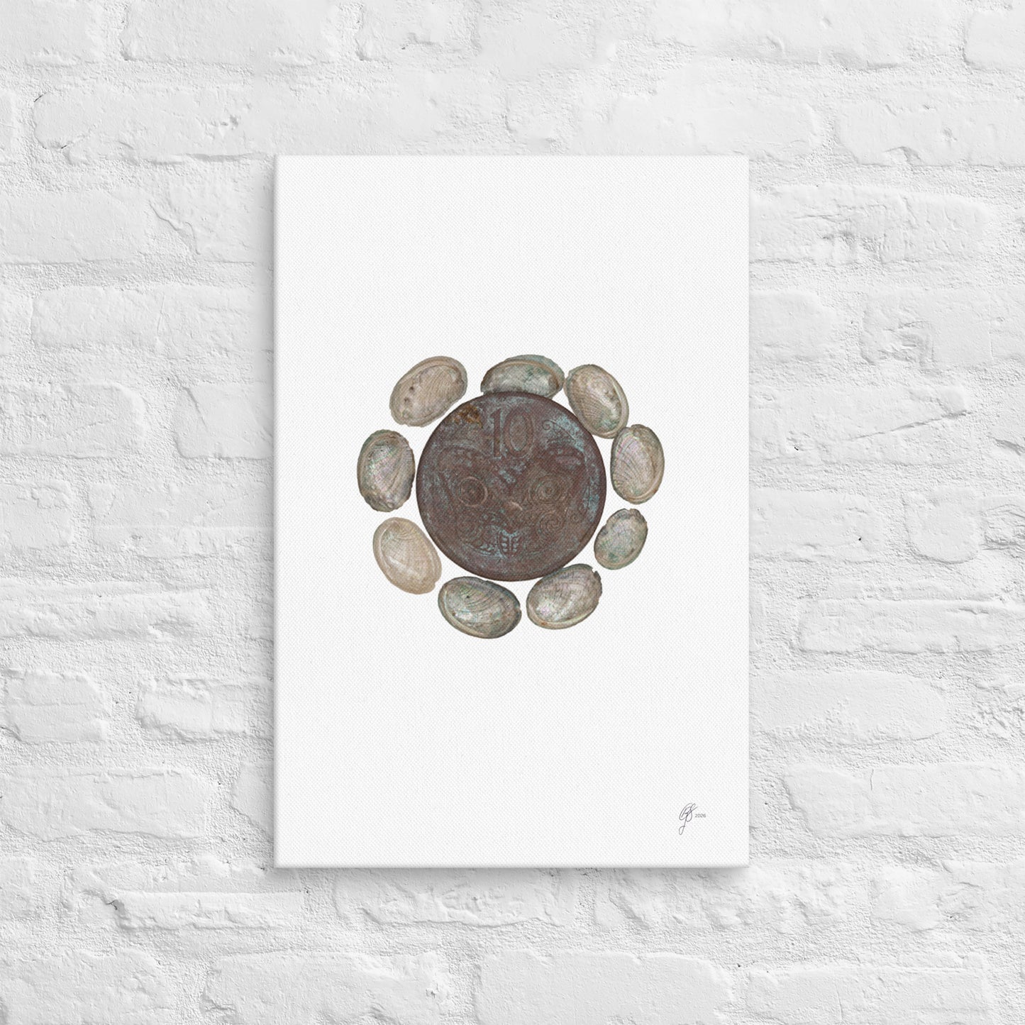 Ten – NZ Ten Cent Pāua Canvas Print, A2, Stewart Island New Zealand | EASTERLY