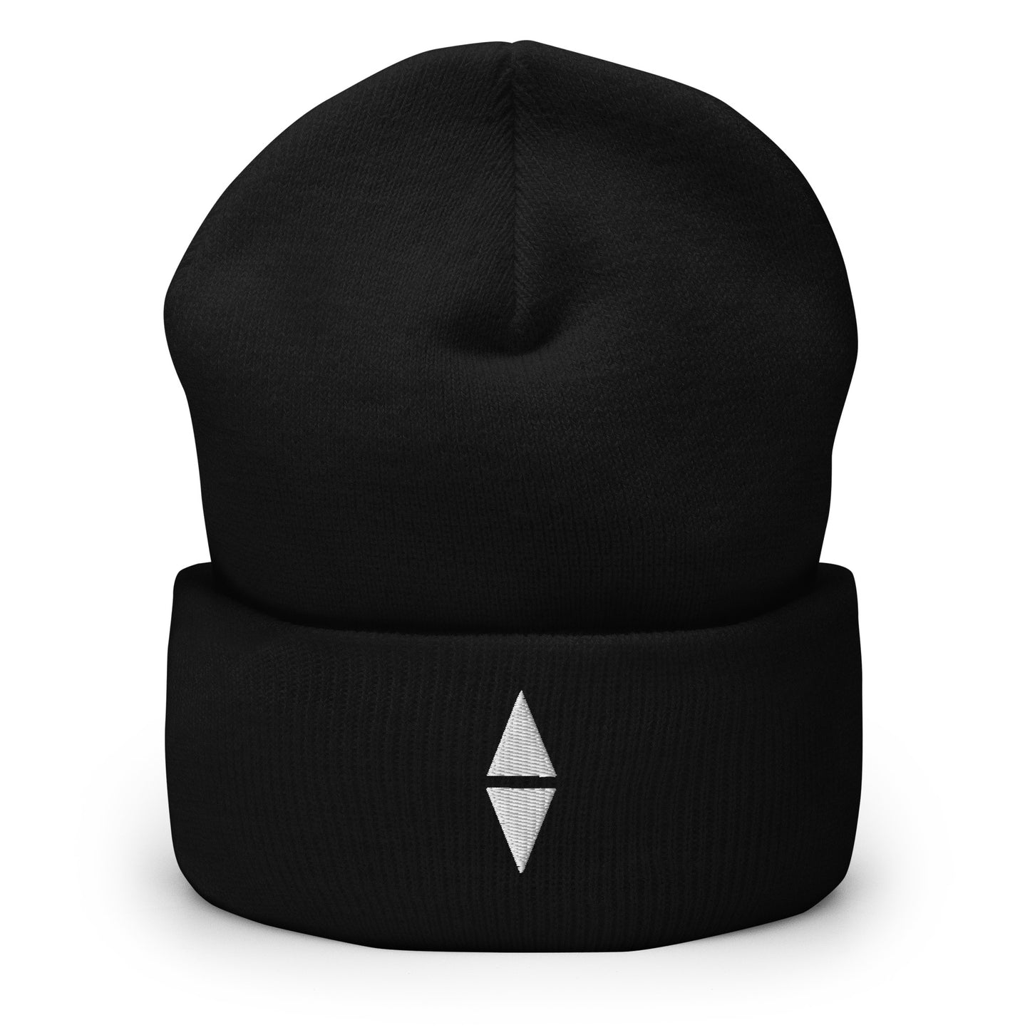 Cuffed Beanie — EASTERLY, Black, Front View.