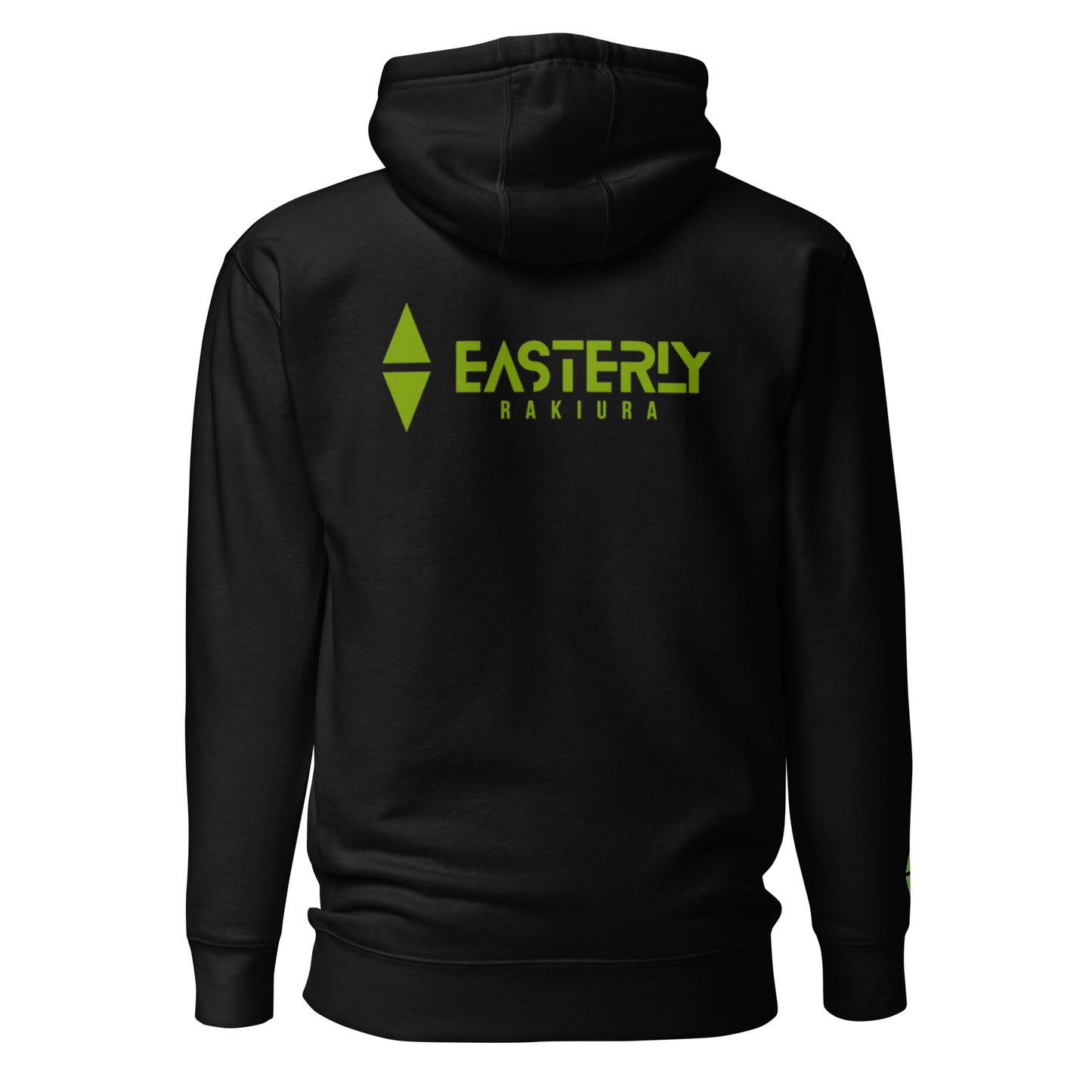 The Ulva Australis Hood — Unisex Hoodie, Back View, Black. Stewart Island New Zealand | EASTERLY
