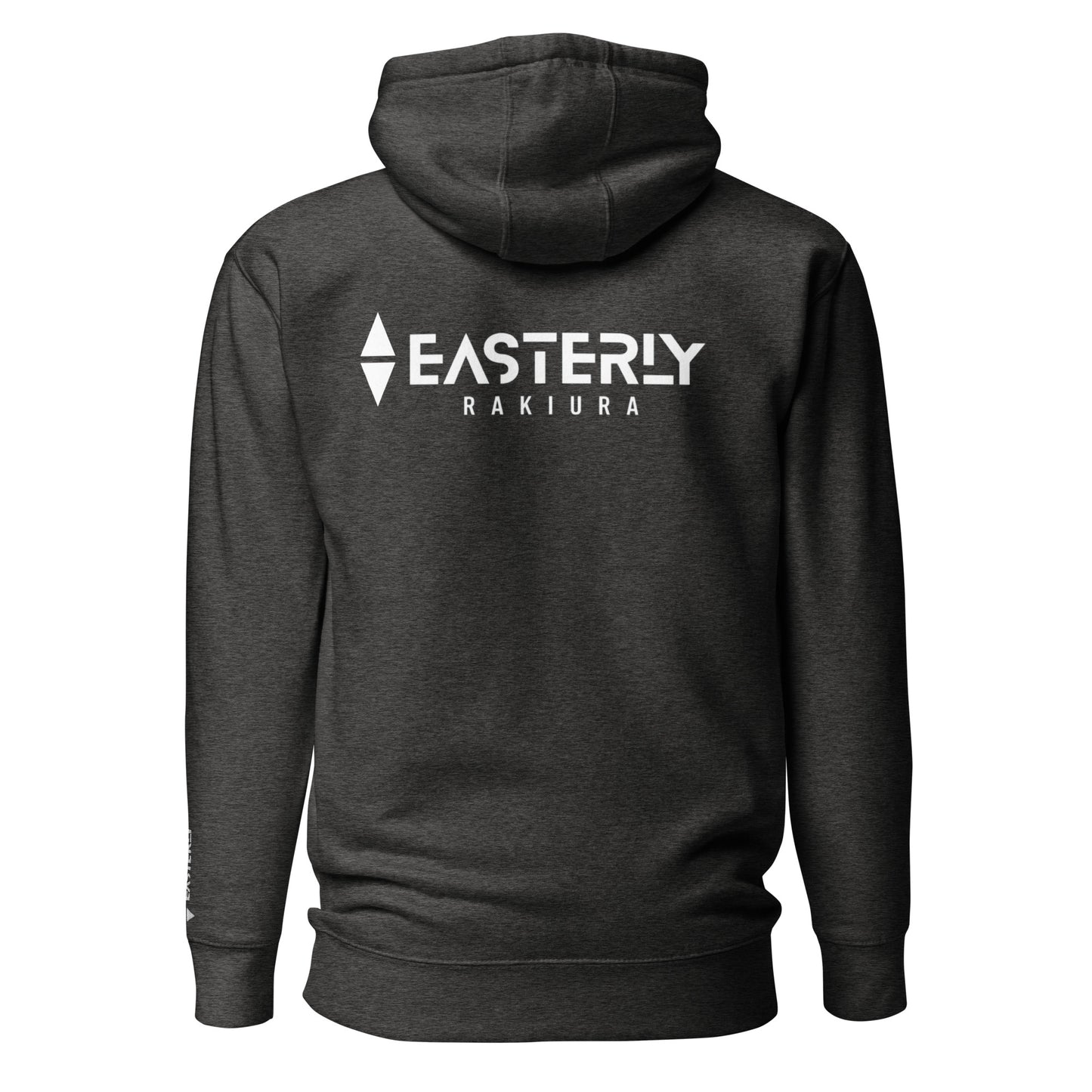 Dark Water — Unisex Hoodie, Back View, Charcoal Heather. Stewart Island New Zealand | EASTERLY
