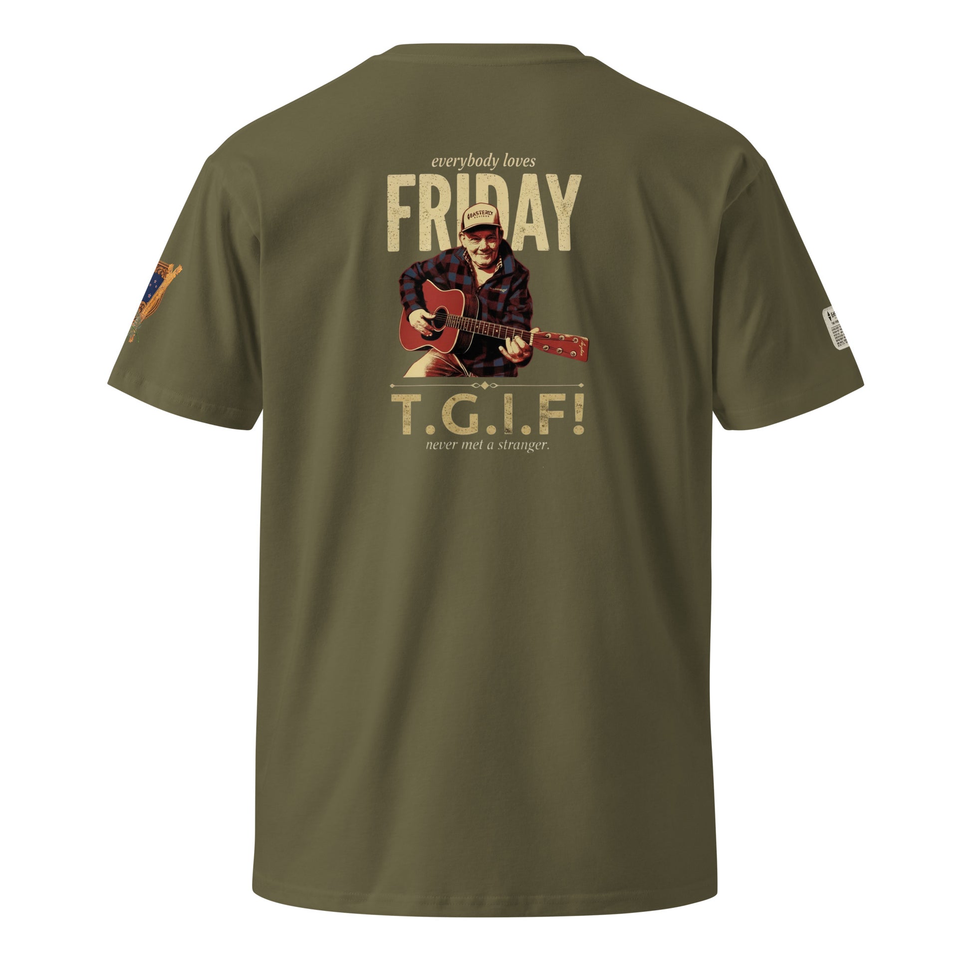 everybody loves FRIDAY — All Over Print t-shirt by EASTERLY. Designed in honour of Friday Cavanagh, Stewart Island, New Zealand.