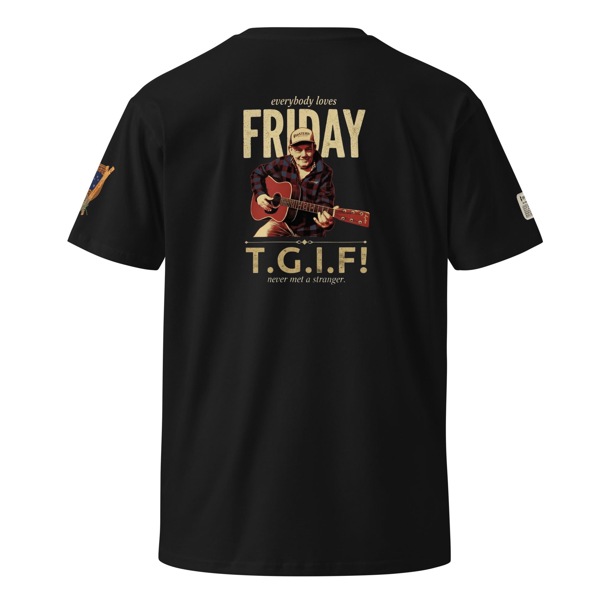 everybody loves FRIDAY — All Over Print t-shirt by EASTERLY. Designed in honour of Friday Cavanagh, Stewart Island, New Zealand.