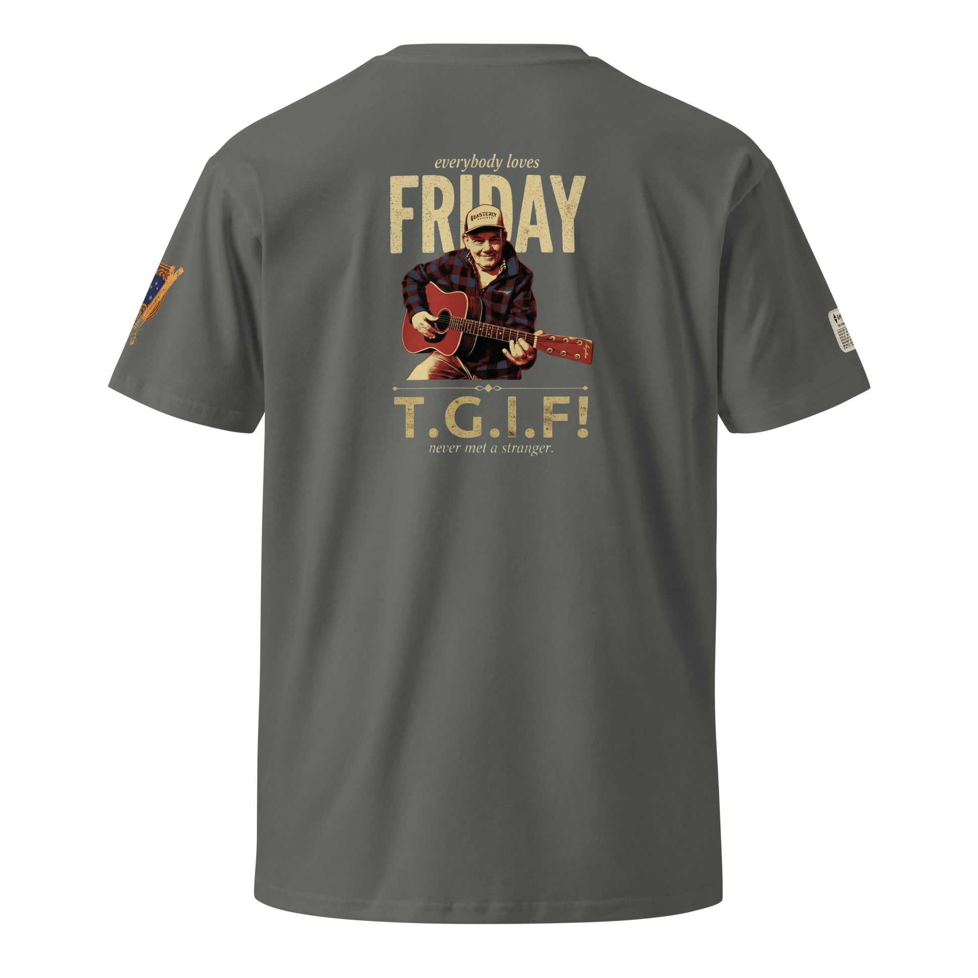 everybody loves FRIDAY — All Over Print t-shirt by EASTERLY. Designed in honour of Friday Cavanagh, Stewart Island, New Zealand.