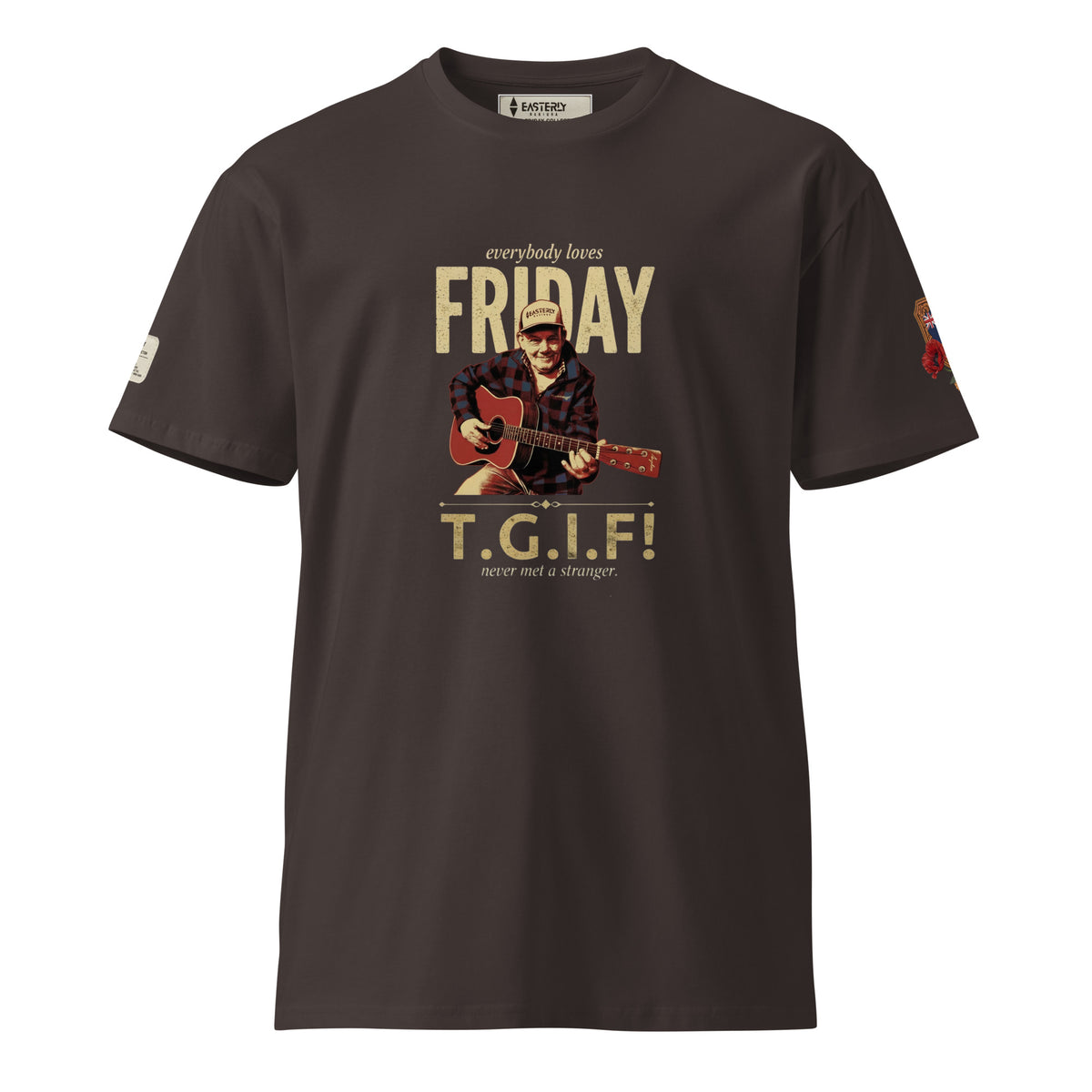 everybody loves FRIDAY — All Over Print t-shirt by EASTERLY. Designed in honour of Friday Cavanagh, Stewart Island, New Zealand.
