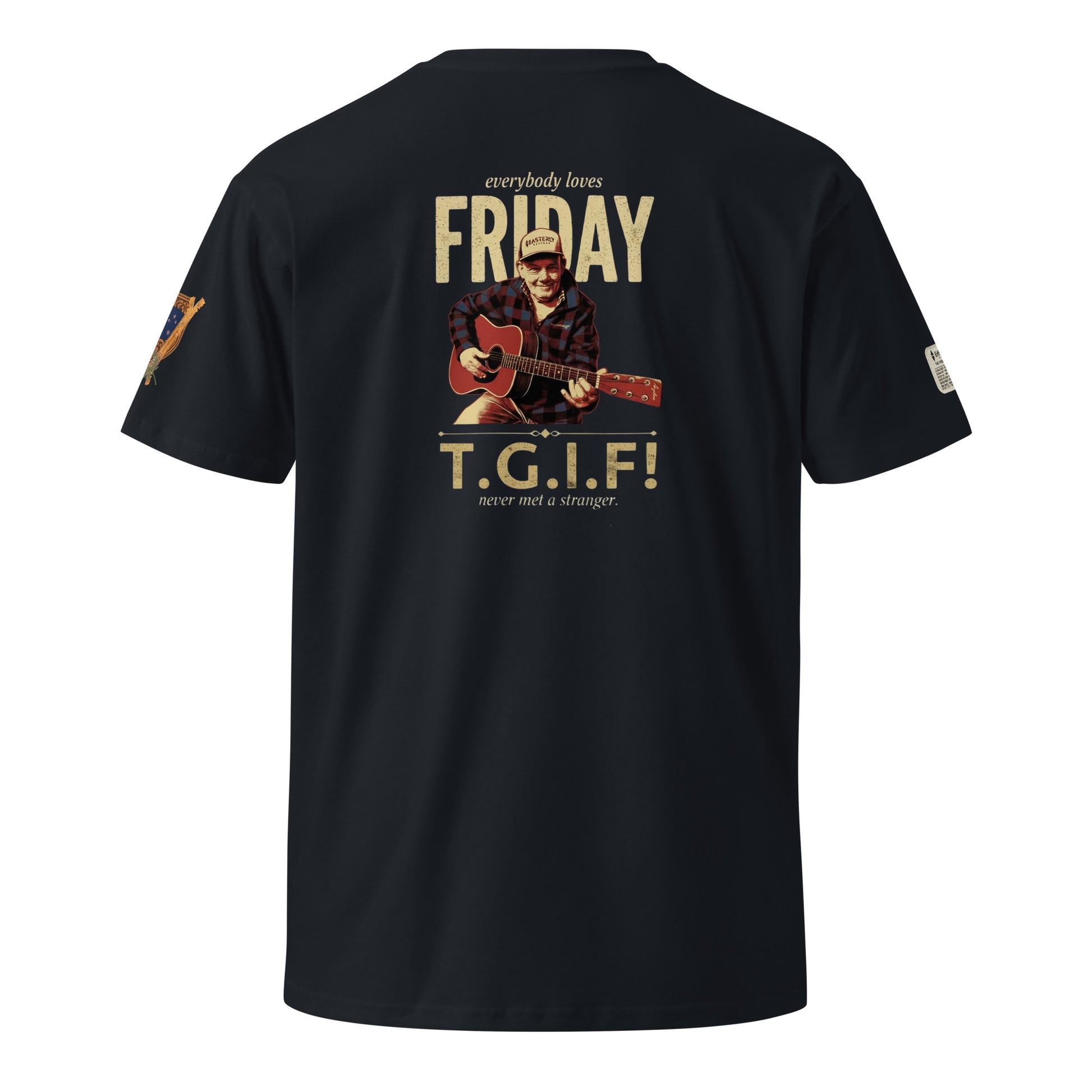 everybody loves FRIDAY — All Over Print t-shirt by EASTERLY. Designed in honour of Friday Cavanagh, Stewart Island, New Zealand.