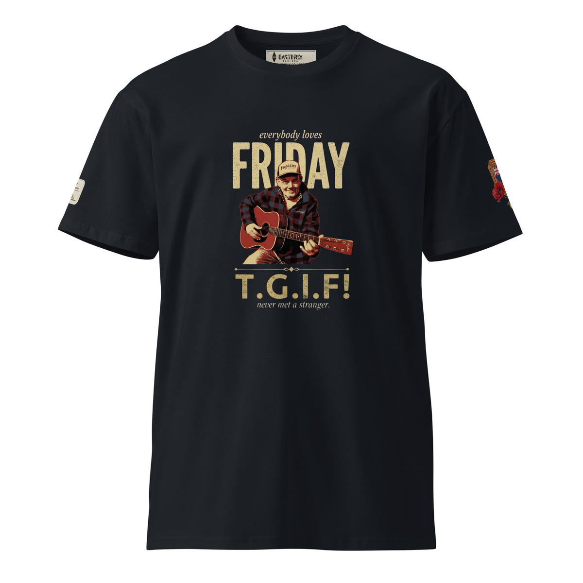 everybody loves FRIDAY — All Over Print t-shirt by EASTERLY. Designed in honour of Friday Cavanagh, Stewart Island, New Zealand.