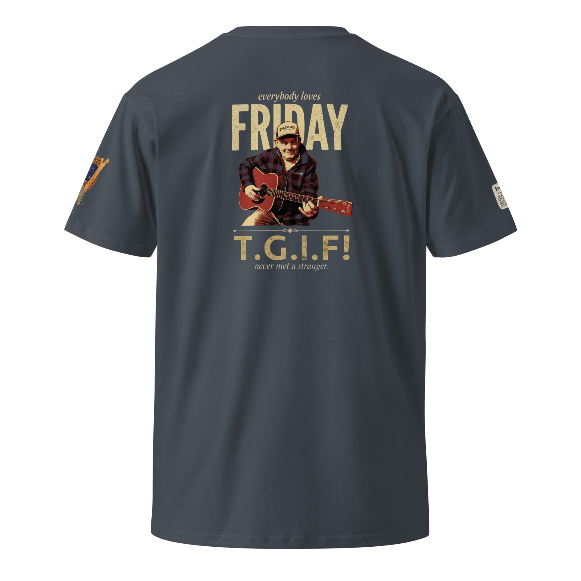 everybody loves FRIDAY — All Over Print t-shirt by EASTERLY. Designed in honour of Friday Cavanagh, Stewart Island, New Zealand.