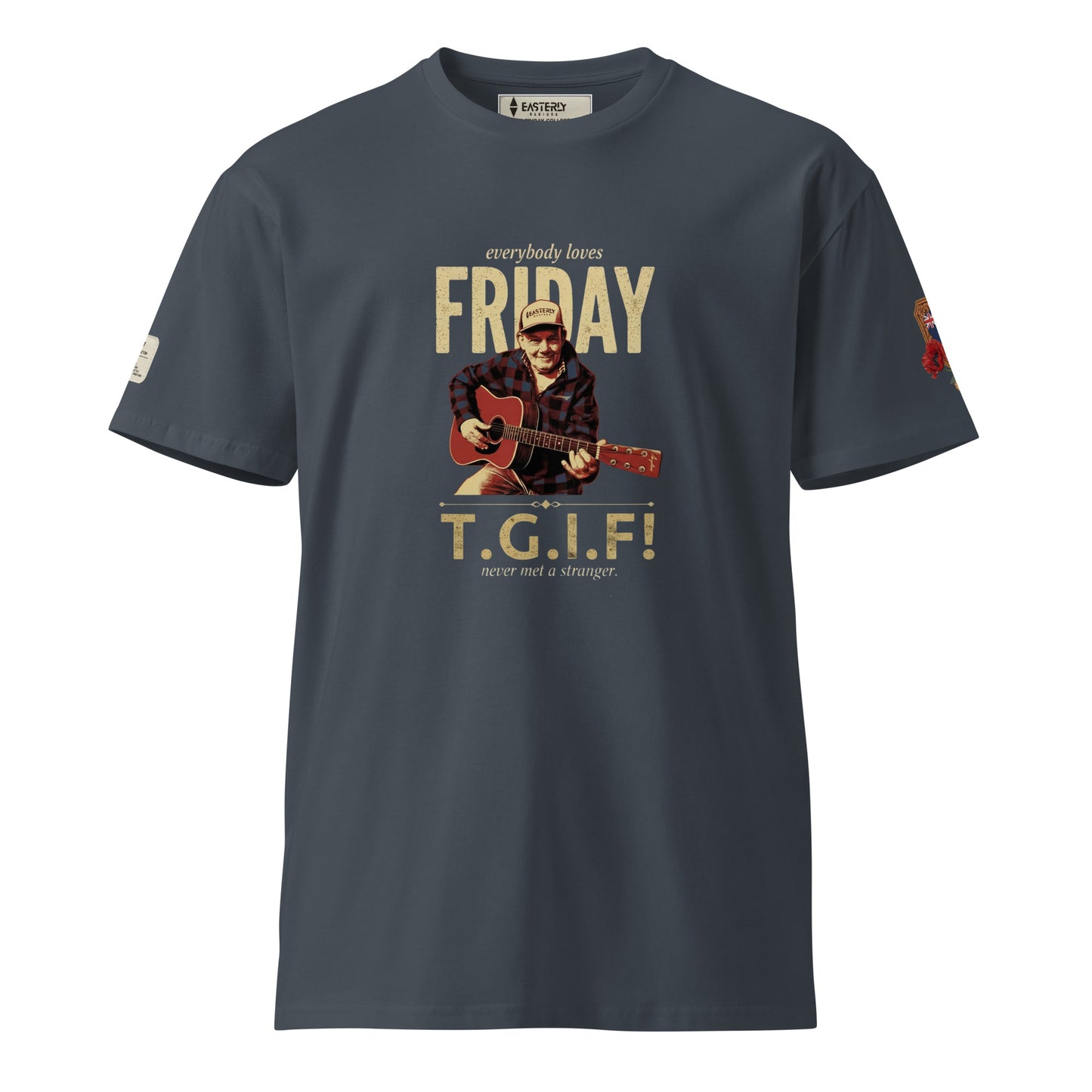 everybody loves FRIDAY — All Over Print t-shirt by EASTERLY. Designed in honour of Friday Cavanagh, Stewart Island, New Zealand.
