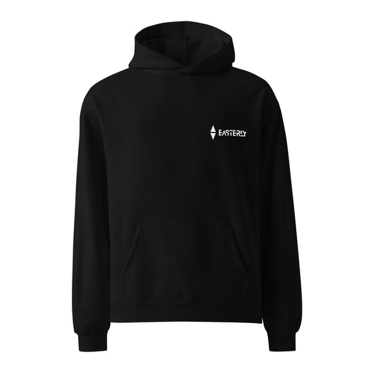 The Safe Passage Hoodie — Unisex Hoodie, Front View, Black. Stewart Island New Zealand | EASTERLY
