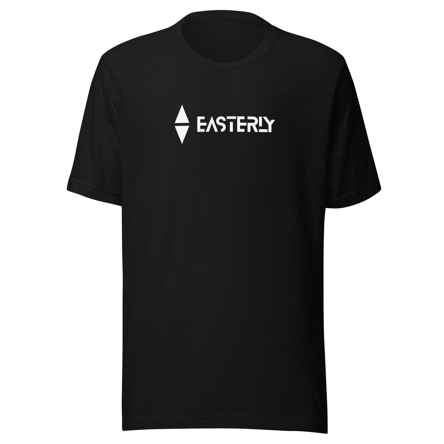 The Due East — Unisex Tee, Front View, Black. Stewart Island New Zealand | EASTERLY