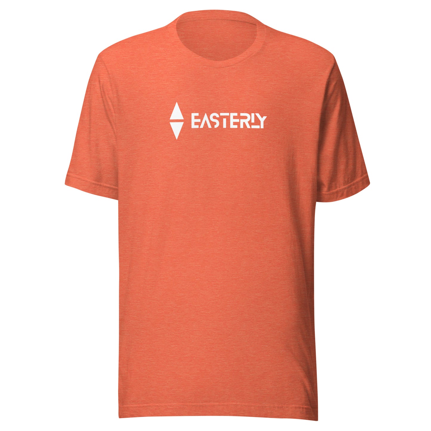 The Due East — Unisex Tee, Front View, Heather Orange. Stewart Island New Zealand | EASTERLY
