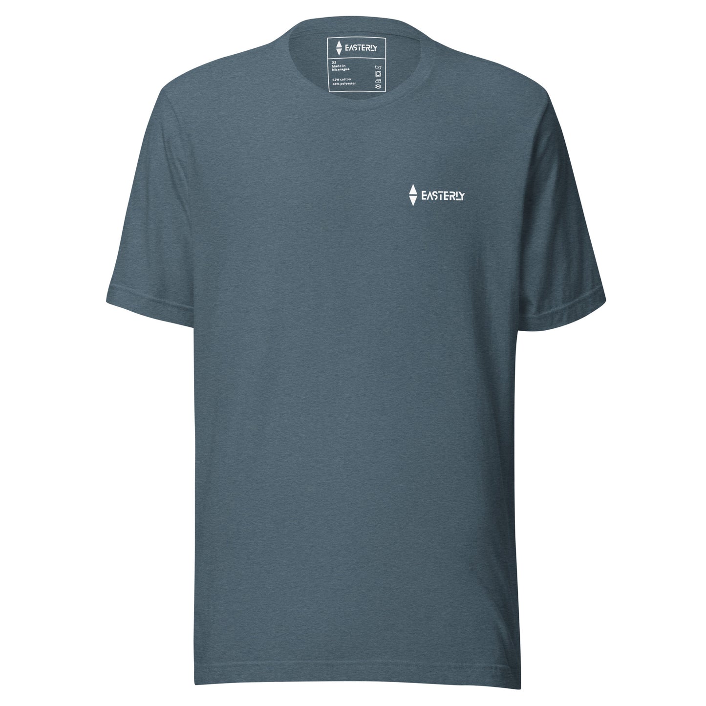 Safe Passage — Unisex Tee, Front View, Heather Slate. Stewart Island New Zealand | EASTERLY