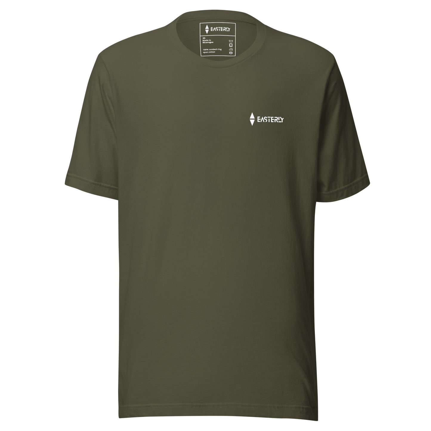 Safe Passage — Unisex Tee, Front View, Military Green. Stewart Island New Zealand | EASTERLY