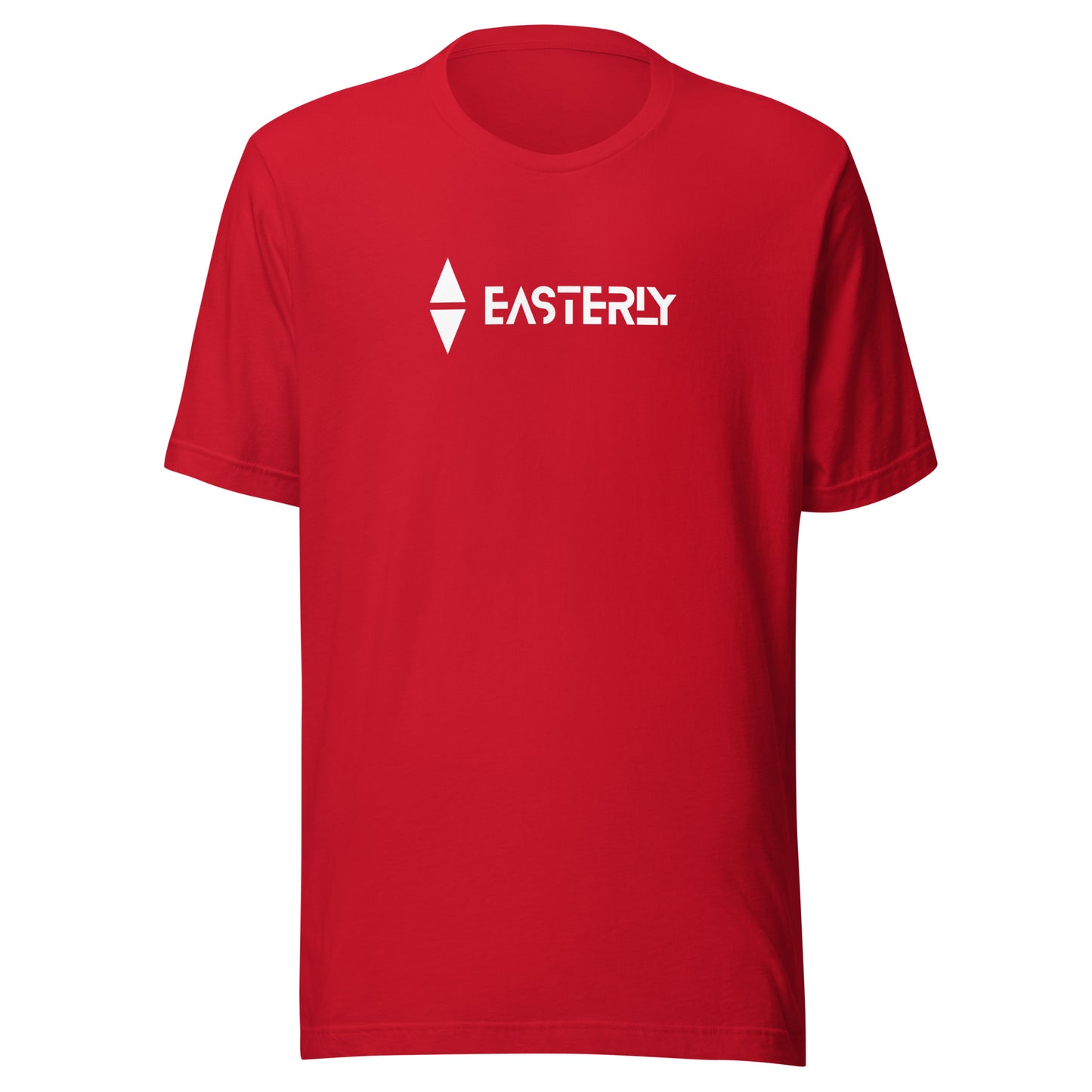 The Due East — Unisex Tee, Front View, Red. Stewart Island New Zealand | EASTERLY