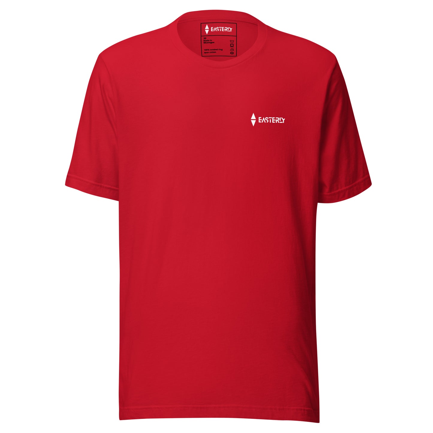 Safe Passage — Unisex Tee, Front View, Red. Stewart Island New Zealand | EASTERLY