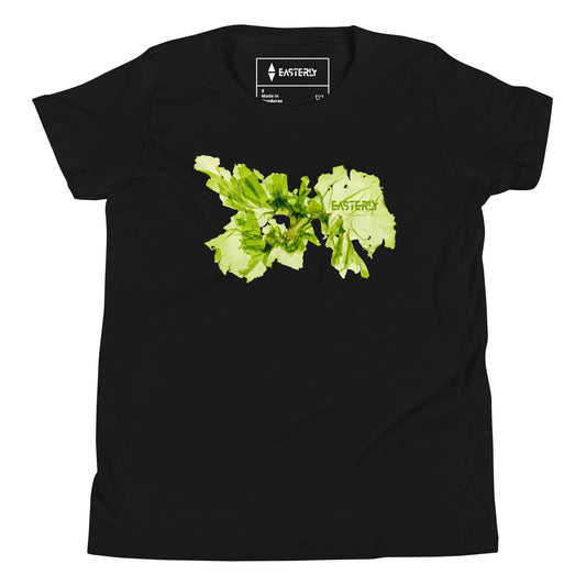 Ulva Australis — Youth Tee, Front View, Black. Stewart Island New Zealand | EASTERLY
