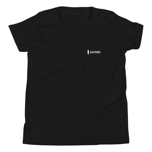 Safe Passage — Youth Tee, Front View, Black. Stewart Island New Zealand | EASTERLY
