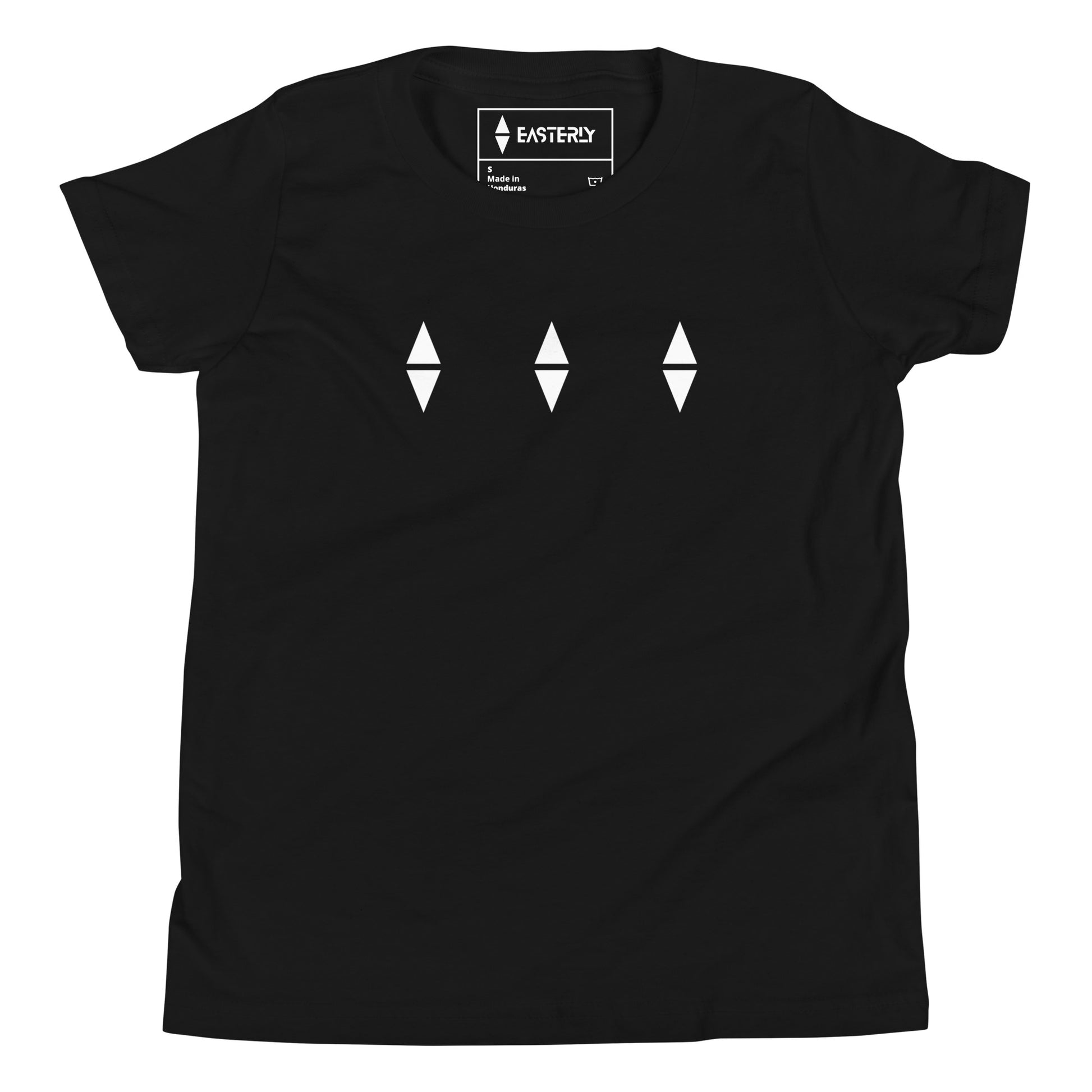 Cardinal Flash — Youth Tee, Front View, Black. Stewart Island New Zealand | EASTERLY
