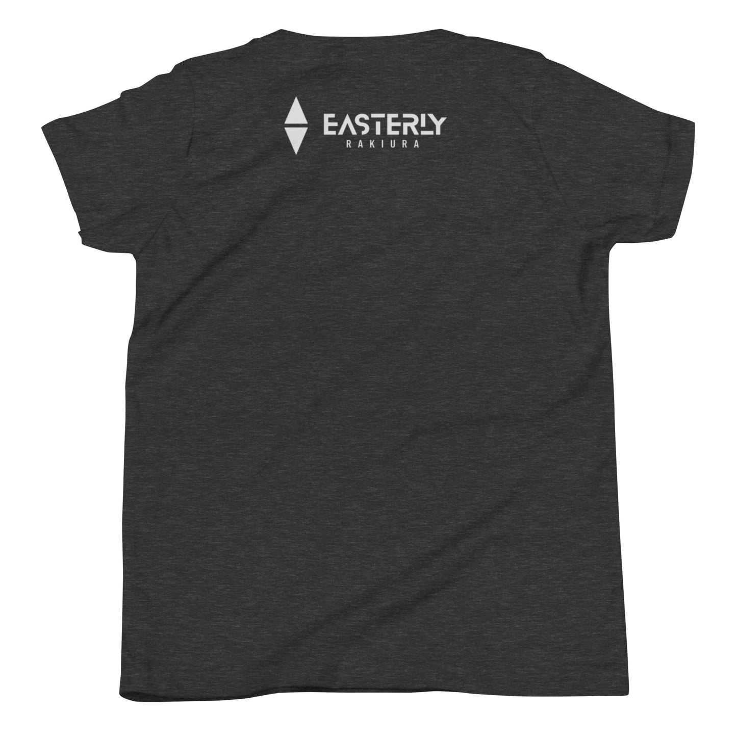 Dark Water — Youth Tee, Back View, Dark Grey Heather. Stewart Island New Zealand | EASTERLY