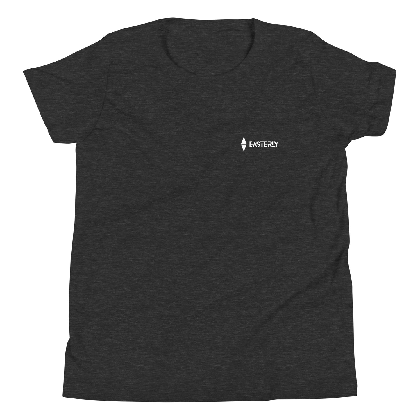 Safe Passage — Youth Tee, Front View, Dark Grey Heather. Stewart Island New Zealand | EASTERLY