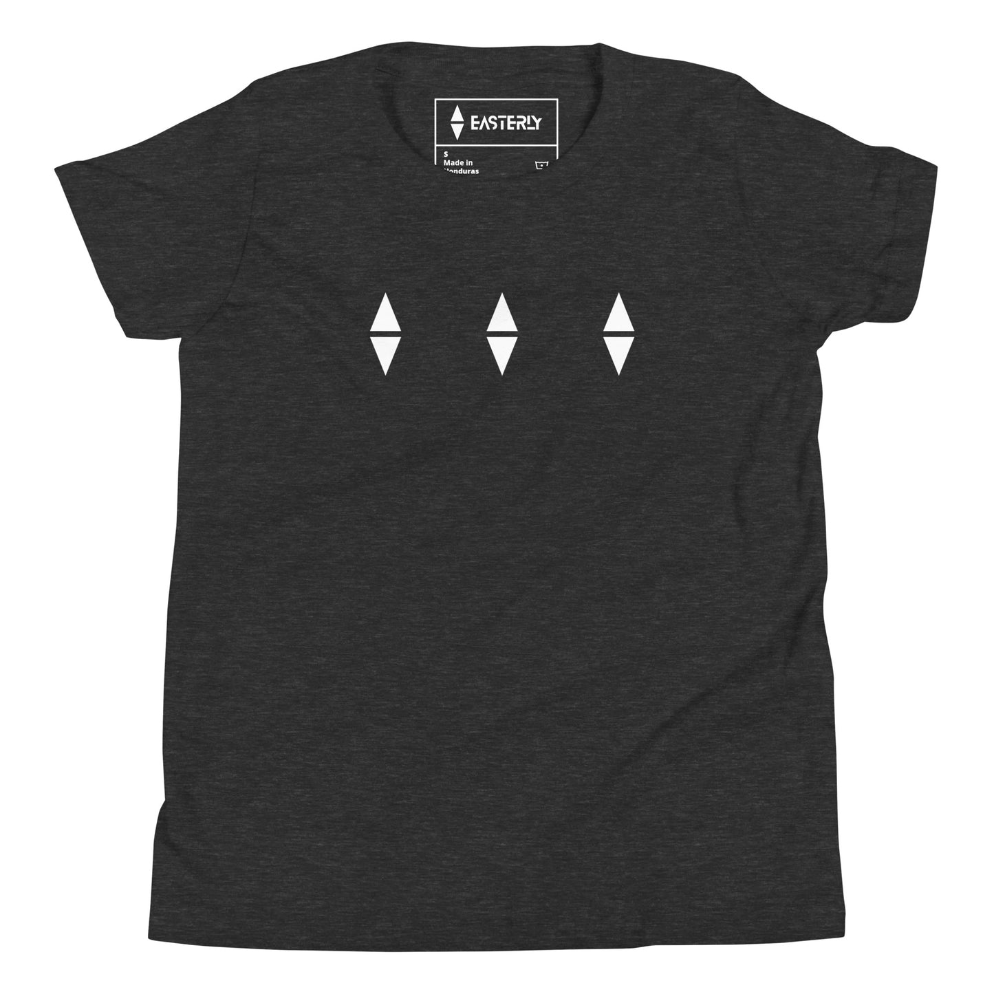 Cardinal Flash — Youth Tee, Front View, Dark Grey Heather. Stewart Island New Zealand | EASTERLY