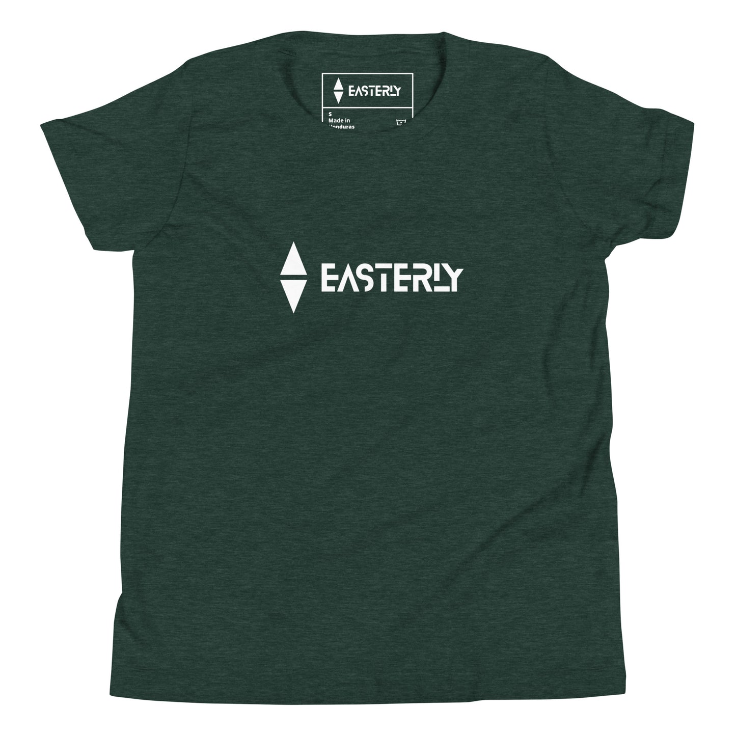Due East — Youth Tee, Front View, Heather Forest. Stewart Island New Zealand | EASTERLY